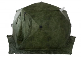 Палатка зимняя ЧУМ 2 (трехслойная, пиксель с выводом под трубу)